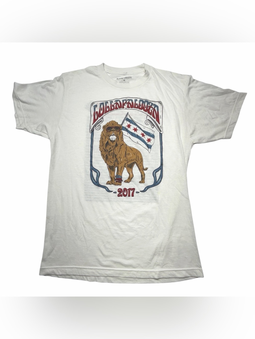 Lollapalooza 2017 Chicago Lineup Music Festival T-Shirt Size Medium Lion Tee